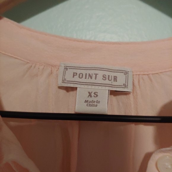 J. Crew Point Sur Blush Pink Drapey Popover Shirt Size XS - Picture 6 of 8